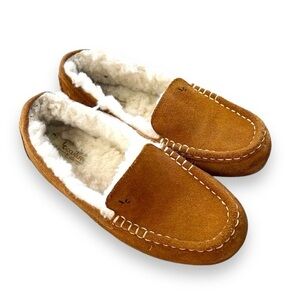 Ugg Koolaburra Brown Suede Slipper Shearling Lined Womens Size 7 EU 38 Warm Cozy